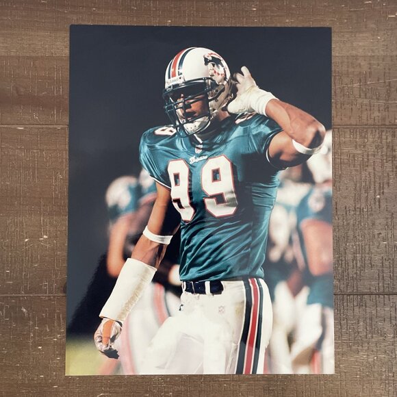 Jason Taylor Photos 8 x 10 Lot of 5 Miami Dolphins HOF Vintage - Picture 4 of 5